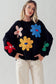 Embroidered Daisy Floral Oversized sweater