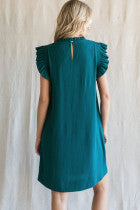 Teal Solid Dress