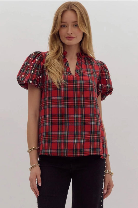 The Eva Tartan Plaid Top