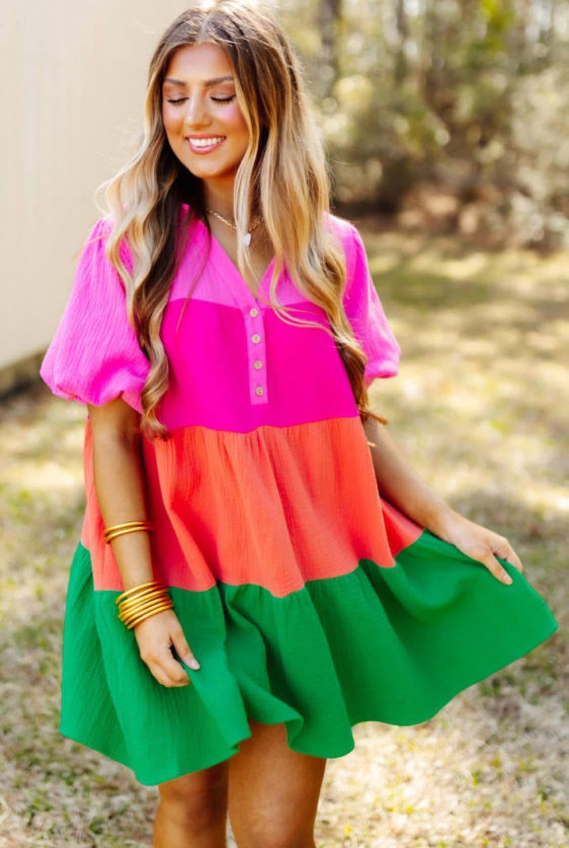 Kaylnn Multicolor block Dress