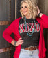 XOXO with Red Glitter Tee