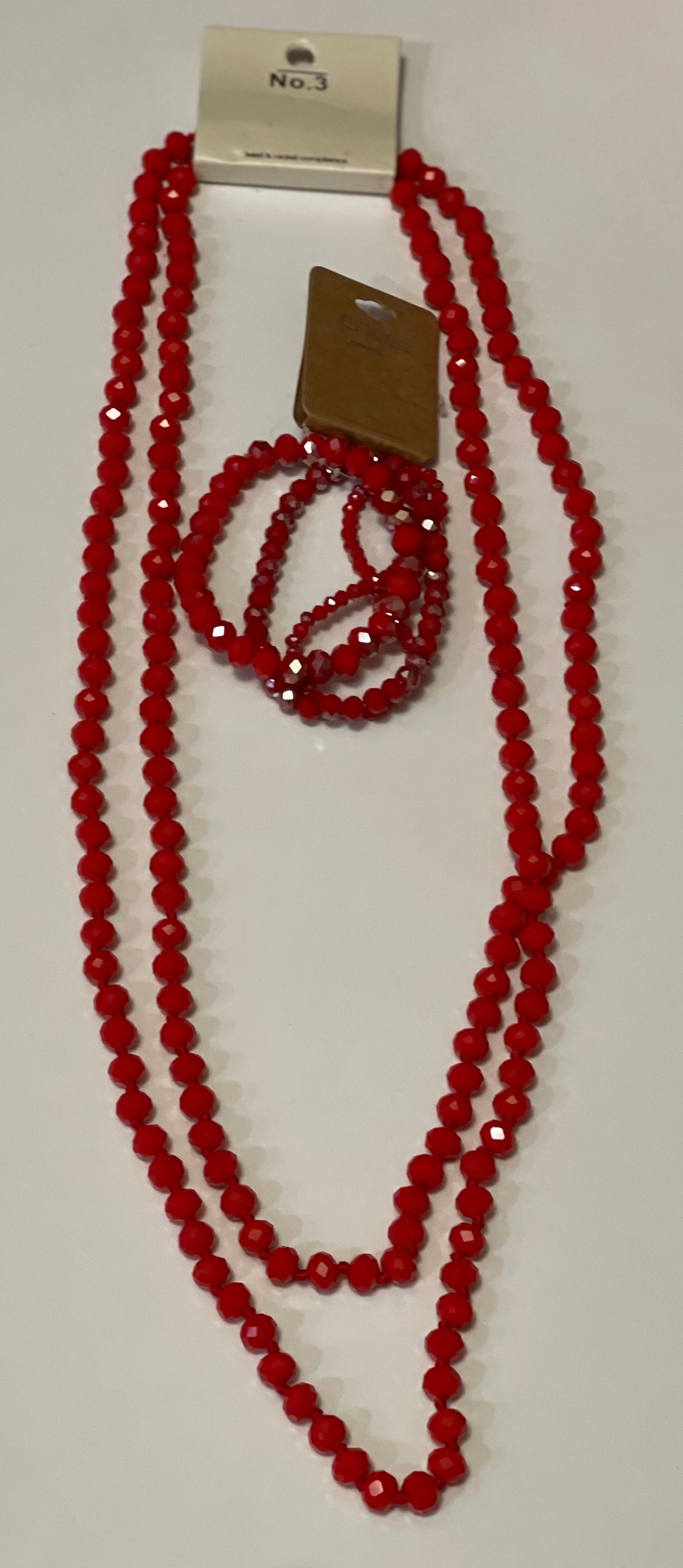 Bead Necklace & bracelet set