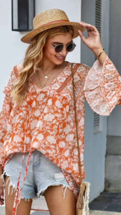 Babydoll Tunic Floral Top