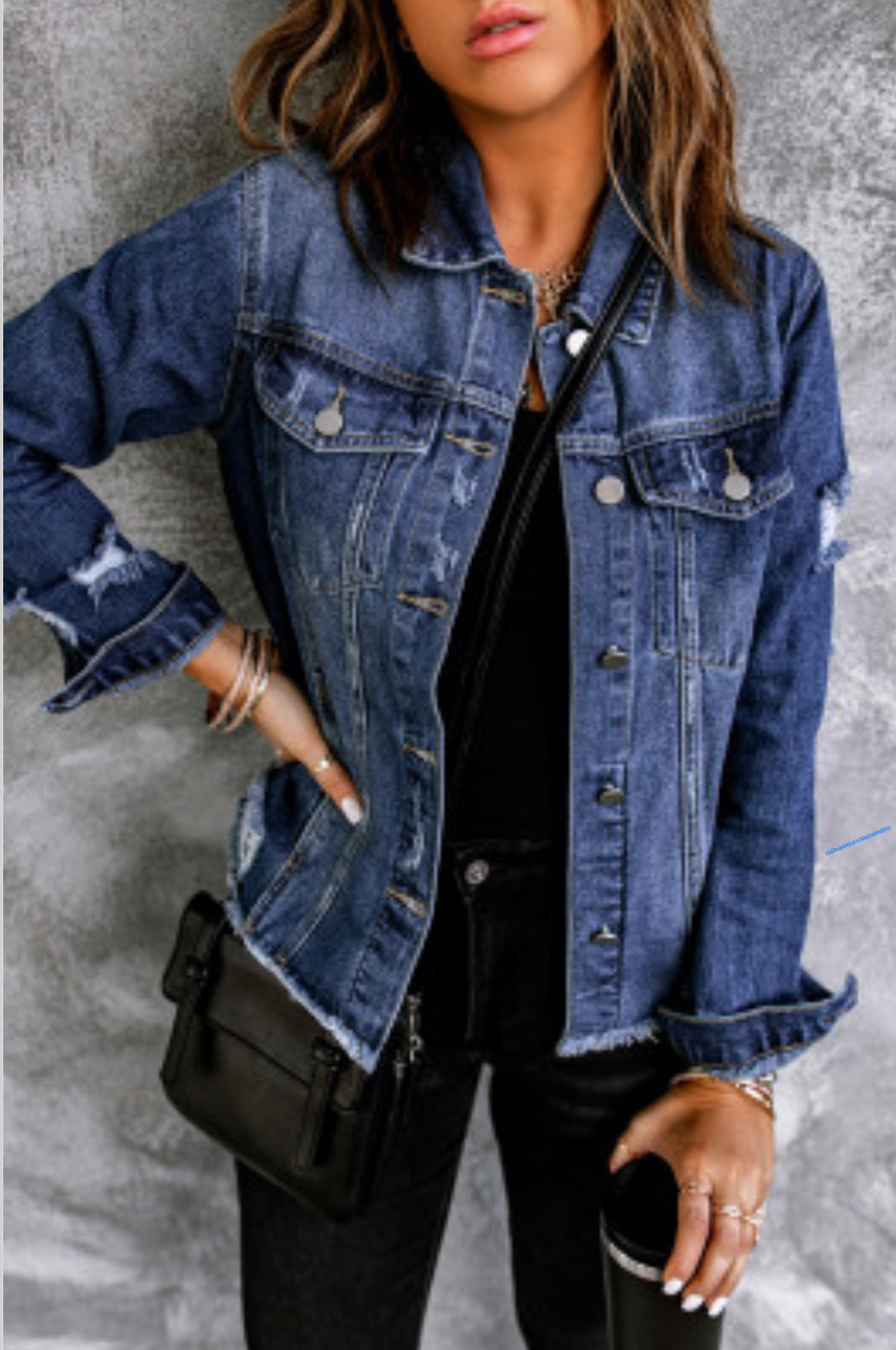 “The Cali Distressed Denim Jacket