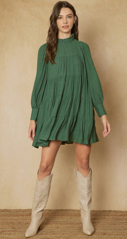 Remi Hunter Green High Neck Dress