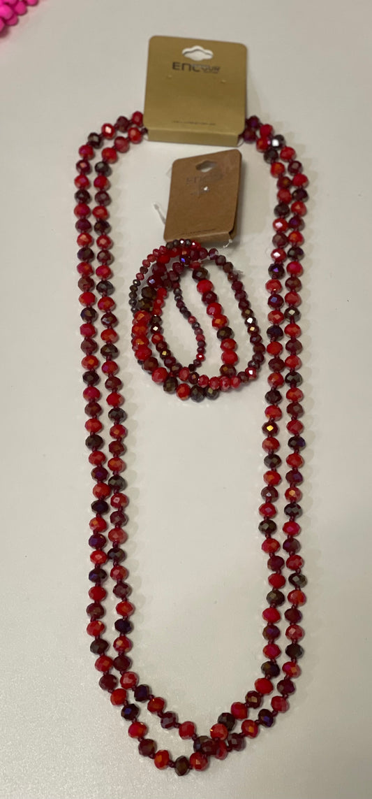Bead Necklace & bracelet set