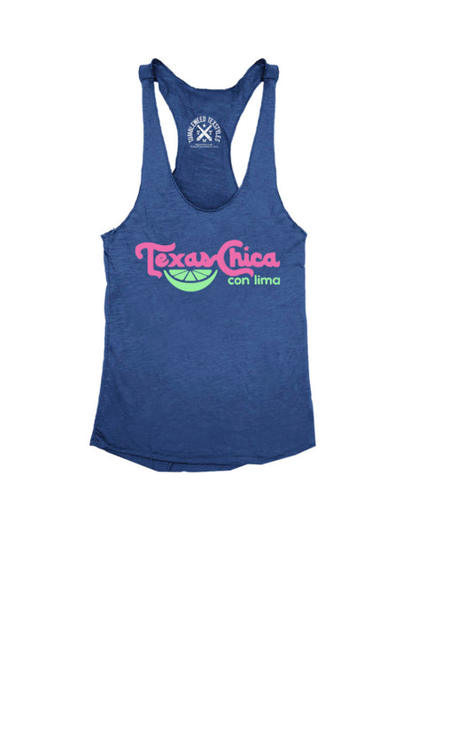 TEXAS CHICA CON LIMA RACERBACK TANK