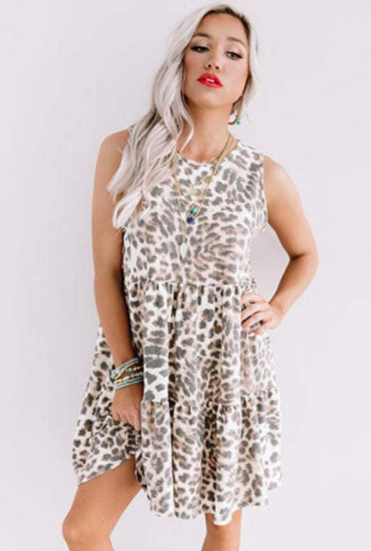 Athena Leopard Print Dress