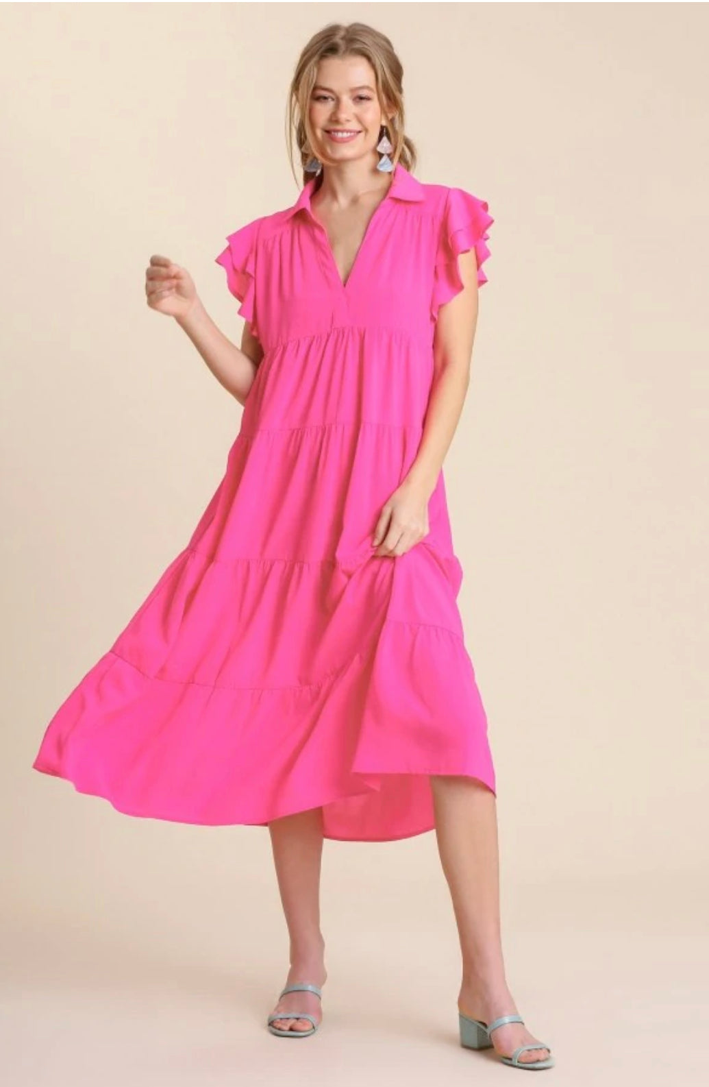 Poppin’ Pink Midi Dress