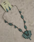 Turquoise silver necklace set so